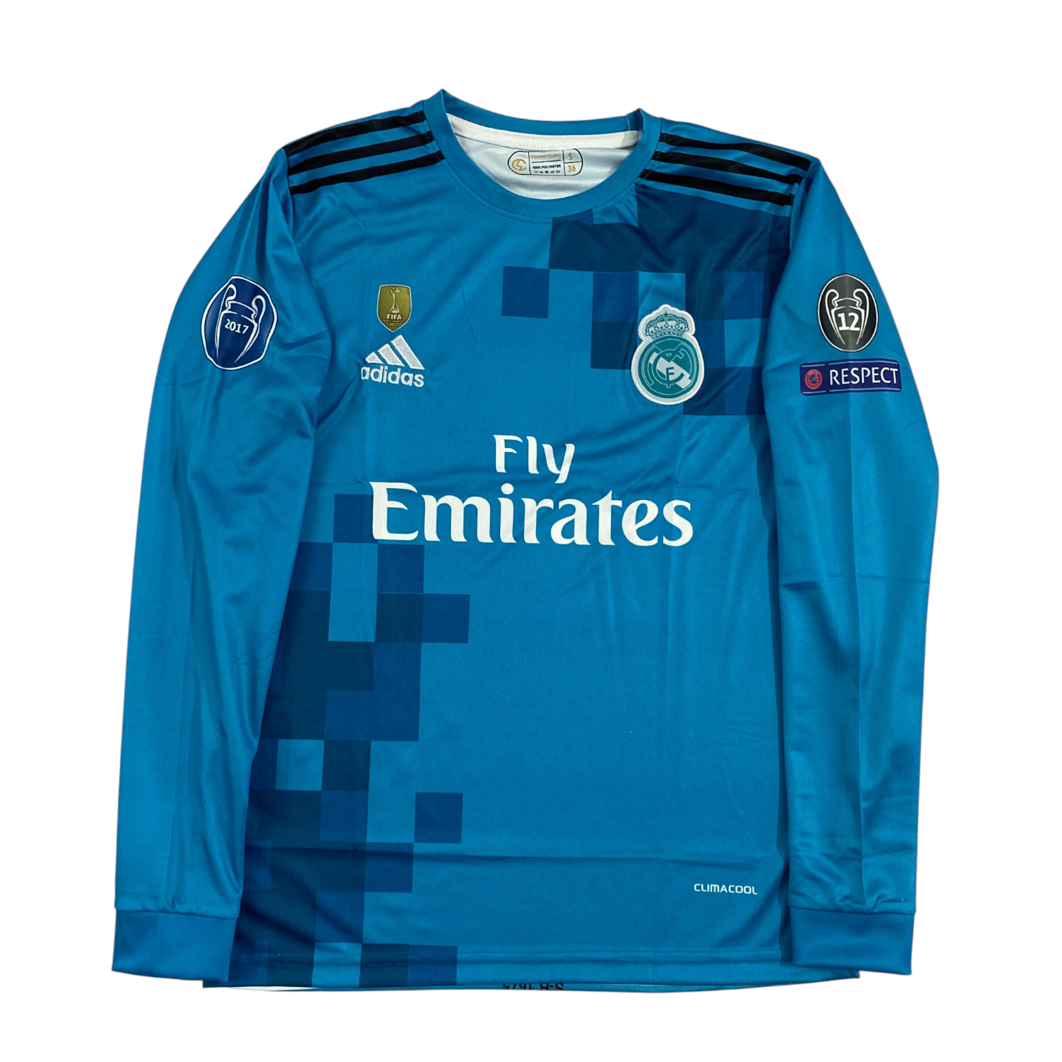 REAL MADRID 2017-18 THIRD KIT RONALDO- 7  R/N F/S  EMB JERSEY