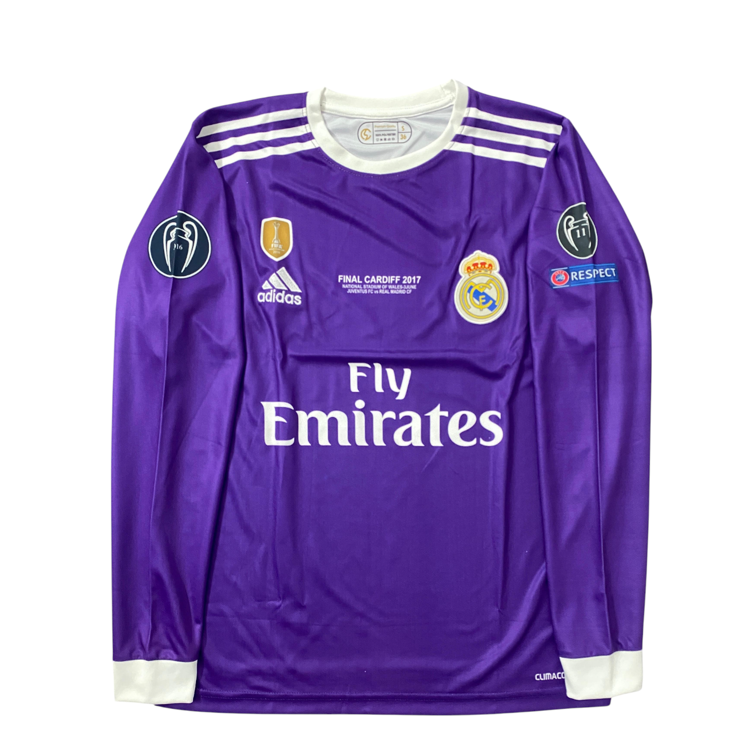 REAL MADRID 2016-17 AWAY RONALDO- 7  R/N F/S  EMB JERSEY