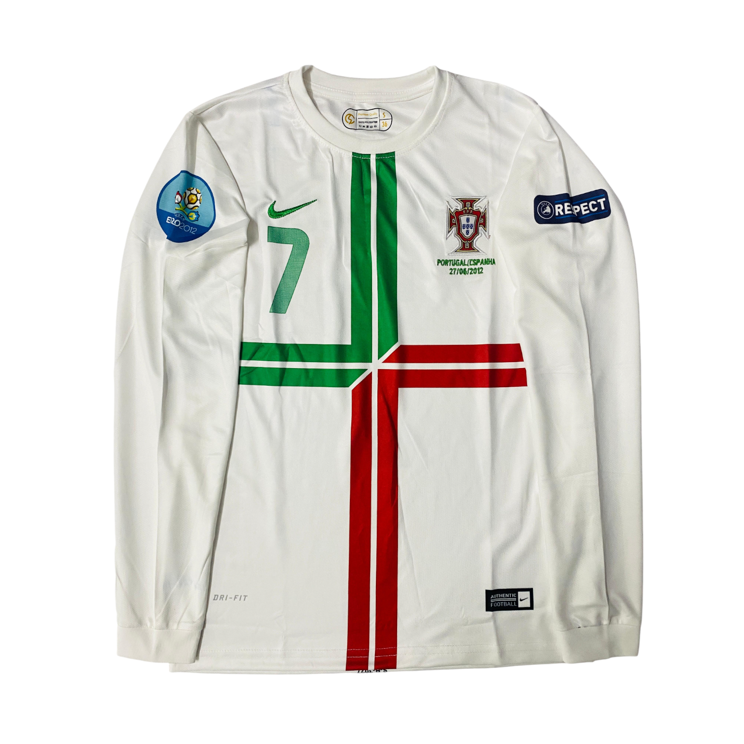 PORTUGAL 2012 AWAY RONALDO- 7  R/N F/S  EMB JERSEY