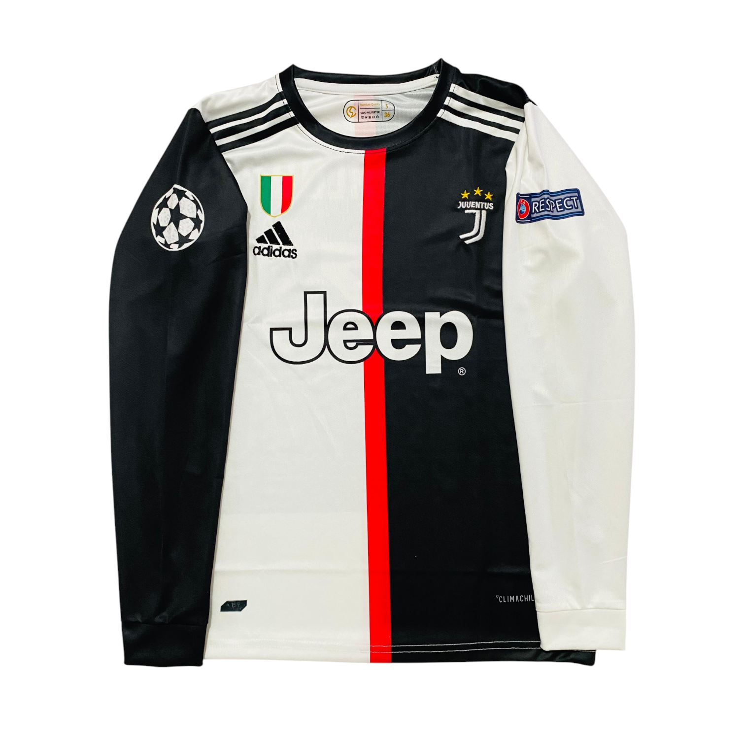 JUVENTUS 2019-20 HOME RONALDO- 7  R/N F/S  EMB JERSEY