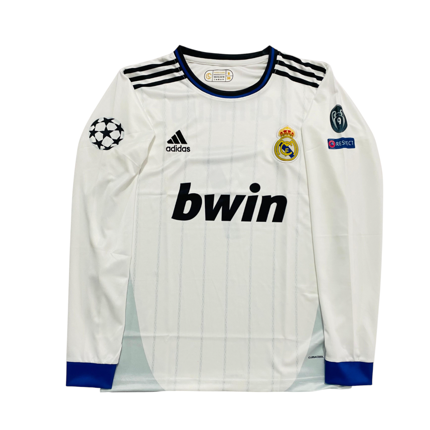 REAL MADRID 2012-13 HOME RONALDO- 7  R/N F/S  EMB JERSEY